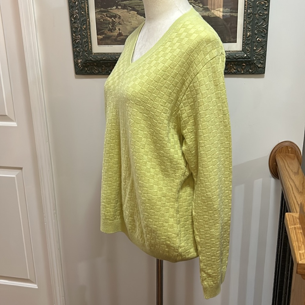 Checker Print Lime Sweater